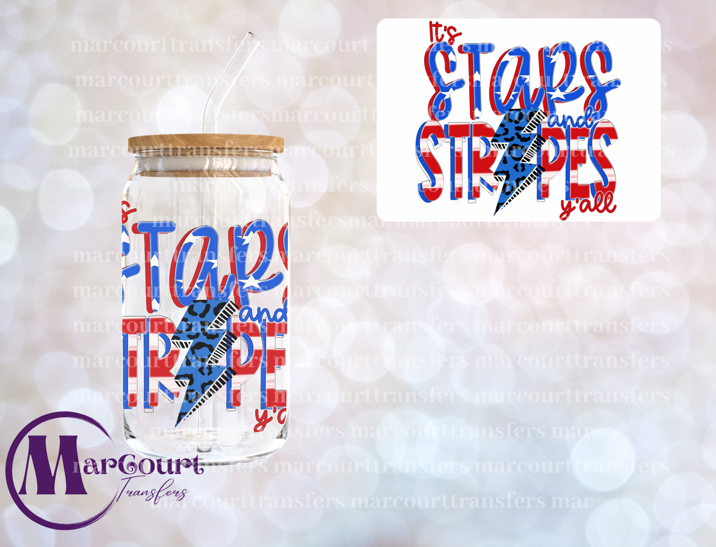 IT'S STARS AND STRIPES YALL-DECAL-UV DTF CUP WRAP