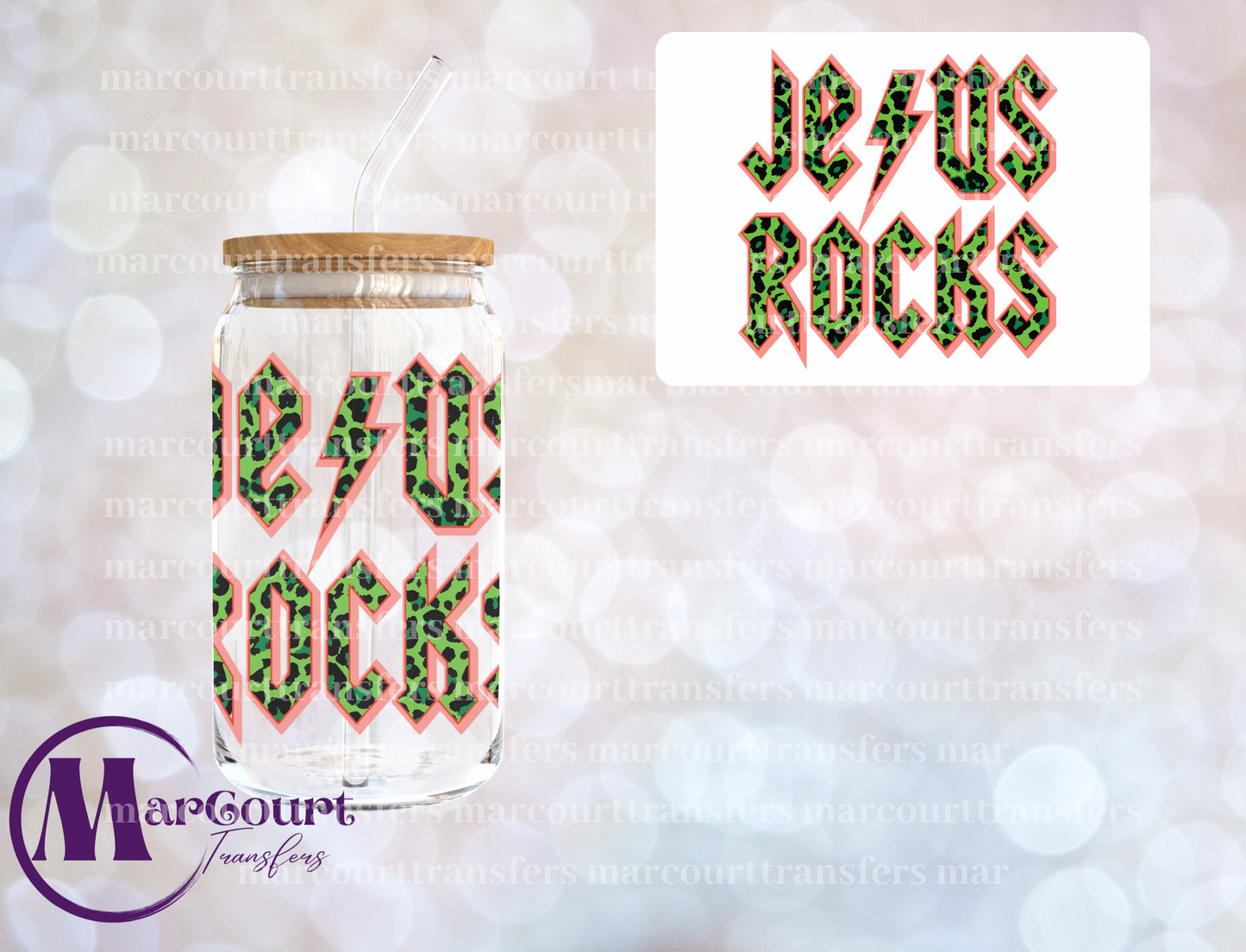JESUS ROCKS-DECAL-UV DTF CUP WRAP