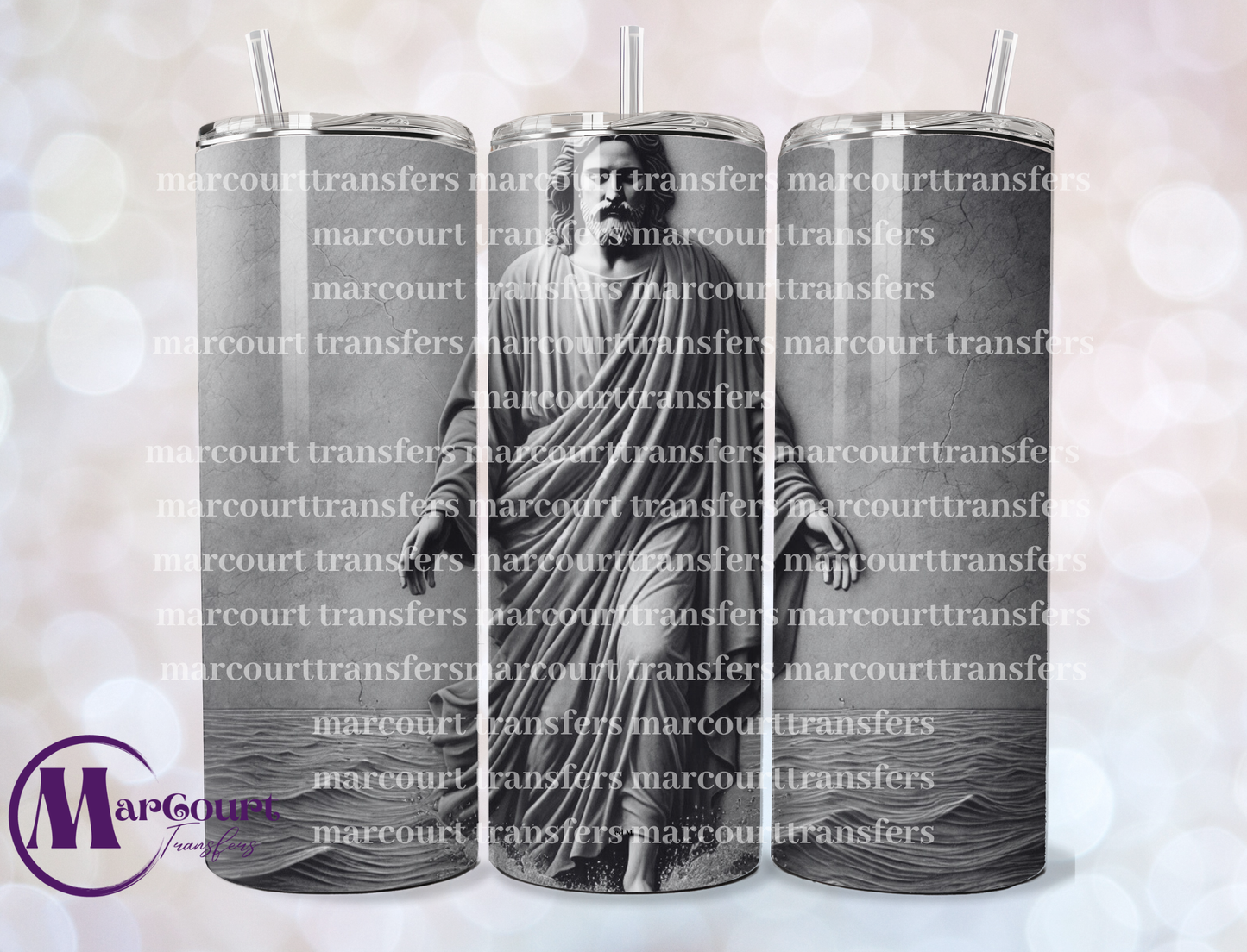 JESUS WALKING ON WATER-20-SKINNY TUMBLER TRANSFER (SUBLIMATION)