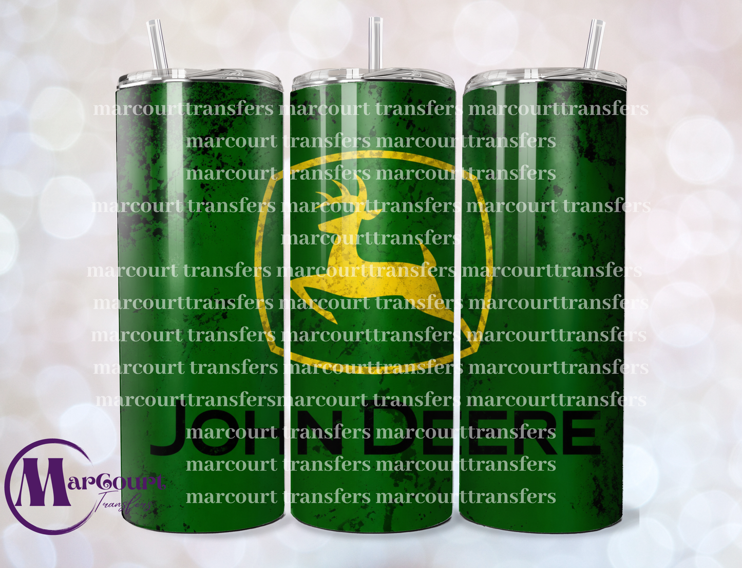 JOHN DEERE DARK GREEN-20 OZ-UV DTF CUP WRAP