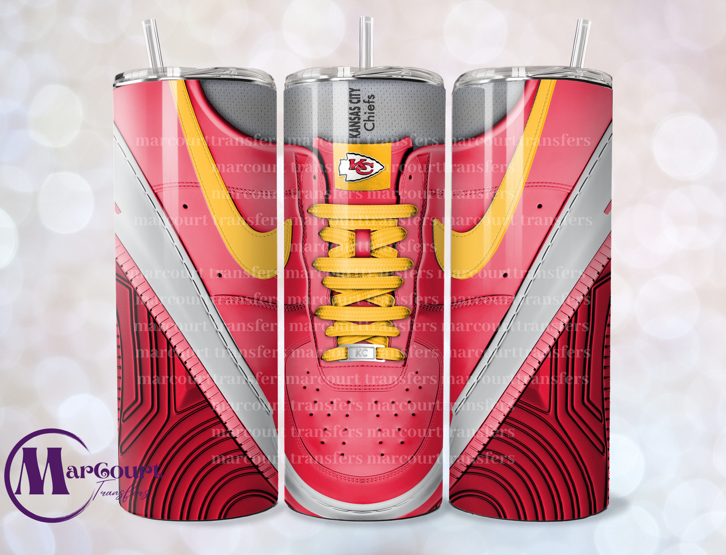 KANSAS CITY CHIEFS AIR FORCE 1-SKINNY UV DTF TRANSFER
