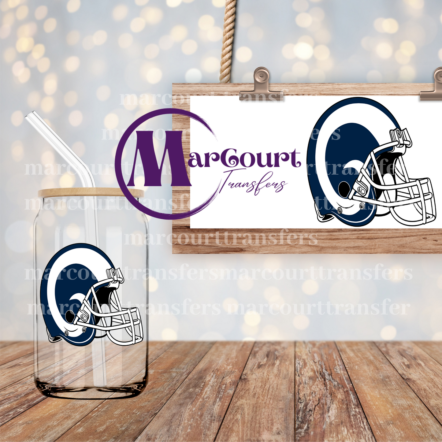 LOS ANGELES RAMS DECAL-UV DTF CUP WRAP
