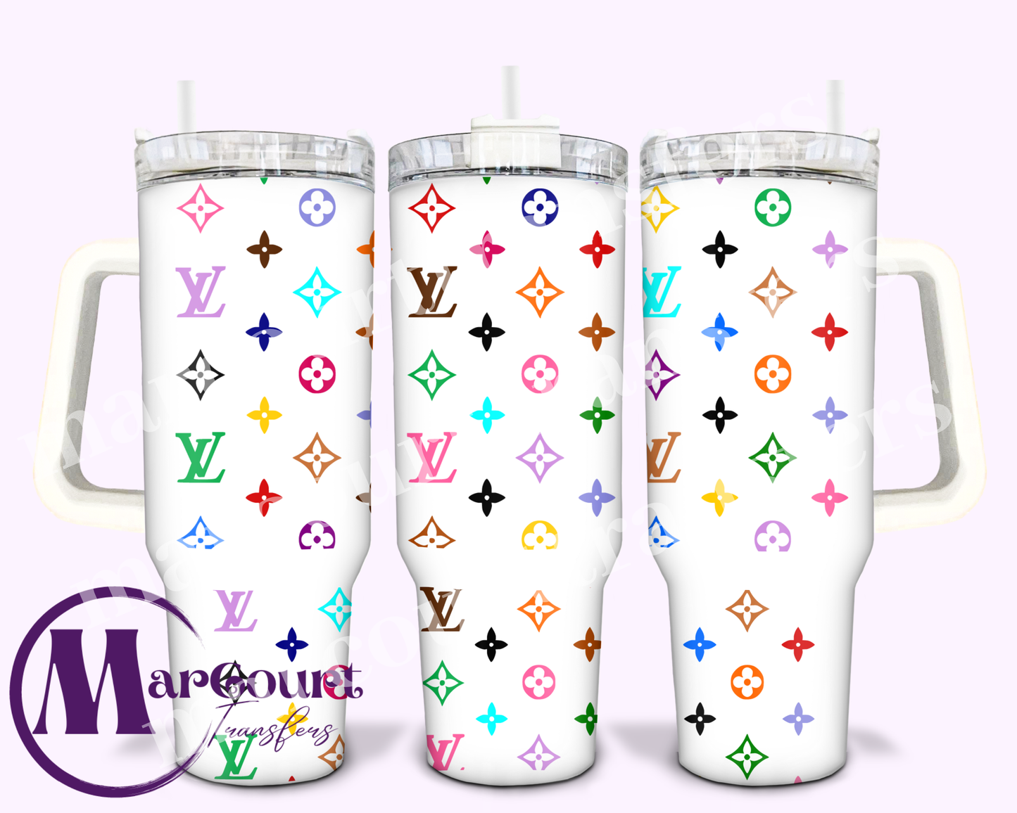 MULTI COLORED FASHION-40 0Z-SUBLIMATION TUMBLER TRANSFER