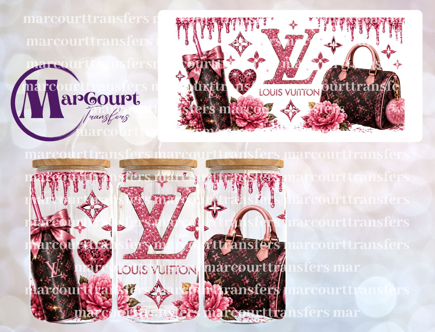 LV PINK 2-16 0Z-UV DTF CUP WRAP