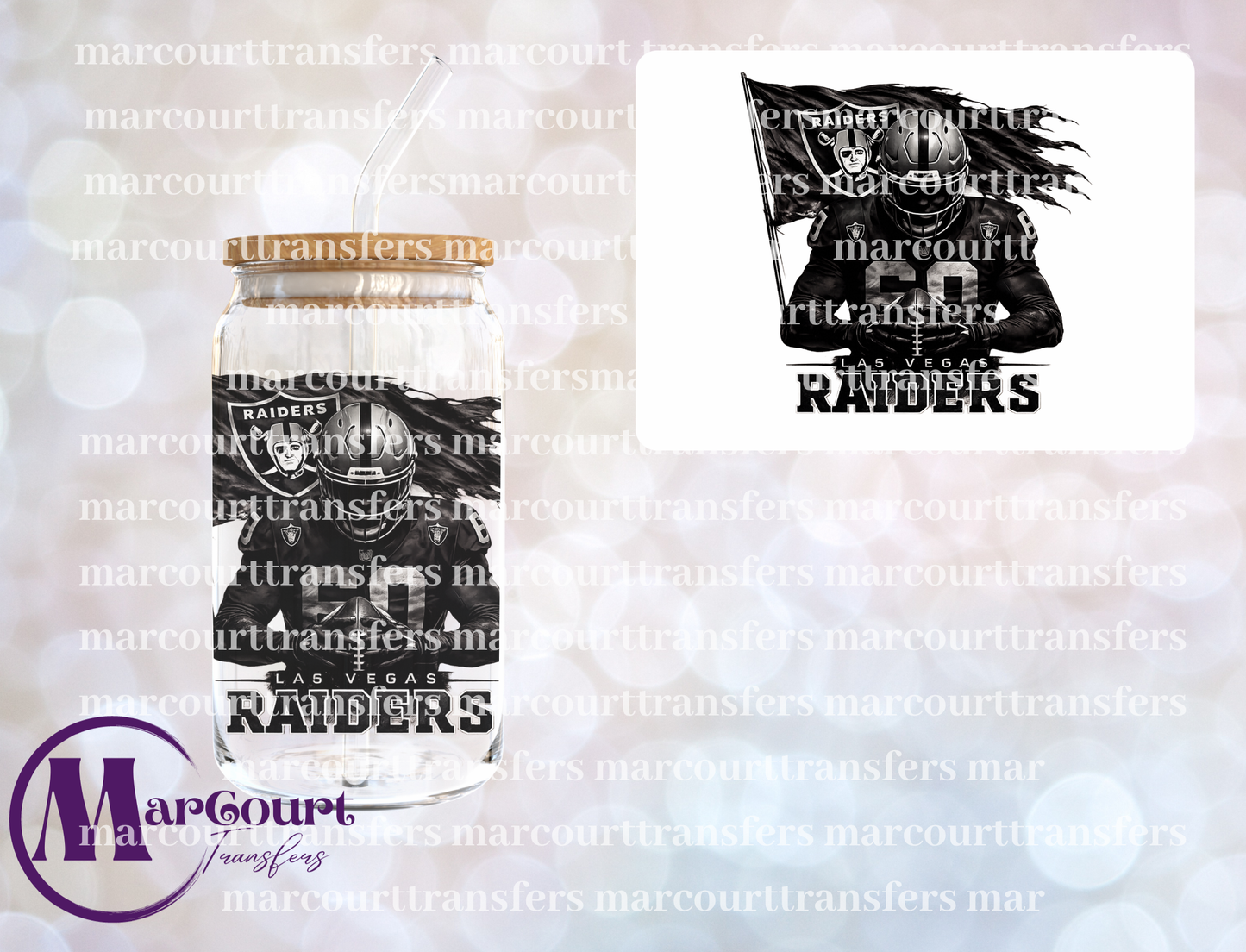 LAS VEGAS RAIDERS PLAYER-UV DTF CUP WRAP