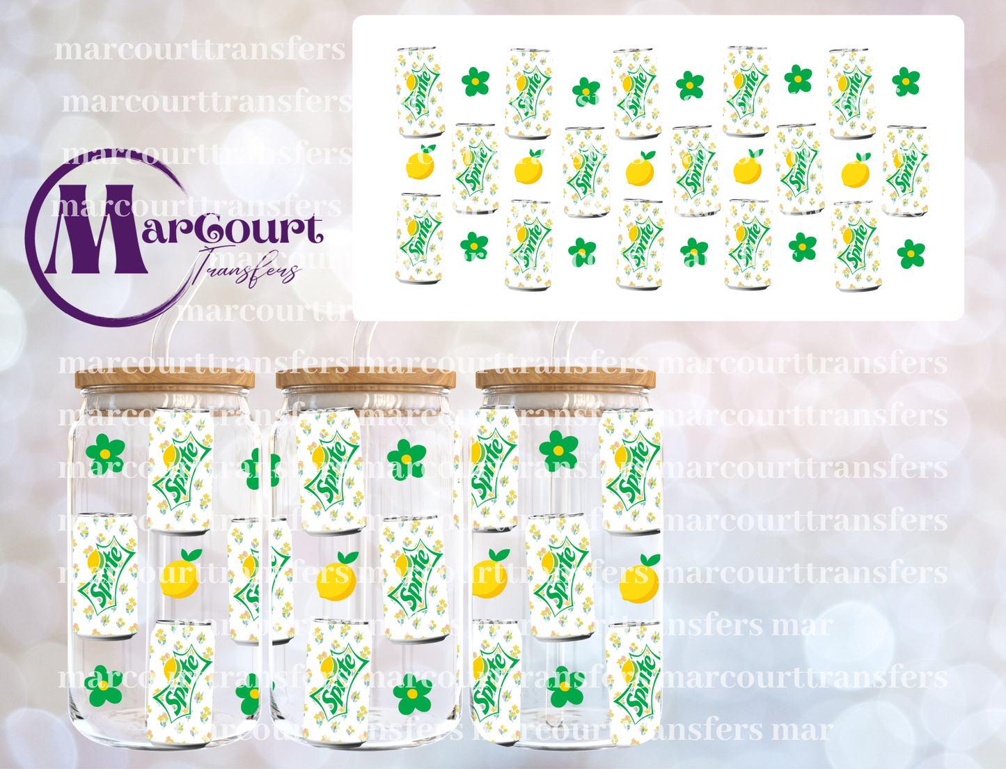 LEMON LIME DRINKS-16 0Z-UV DTF CUP WRAP