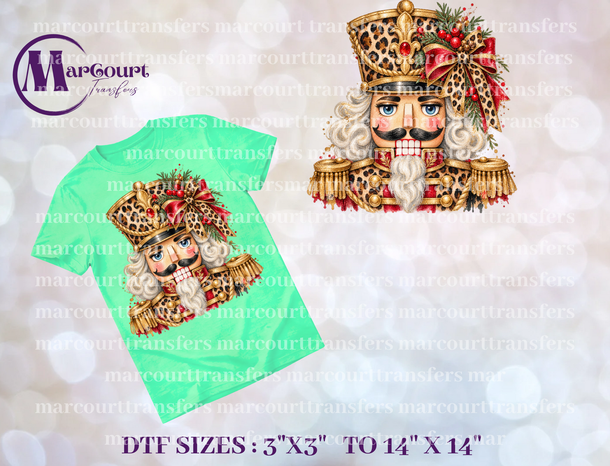 DTF-LEOPARD PRINT NUTCRACKER BRUSH STROKE