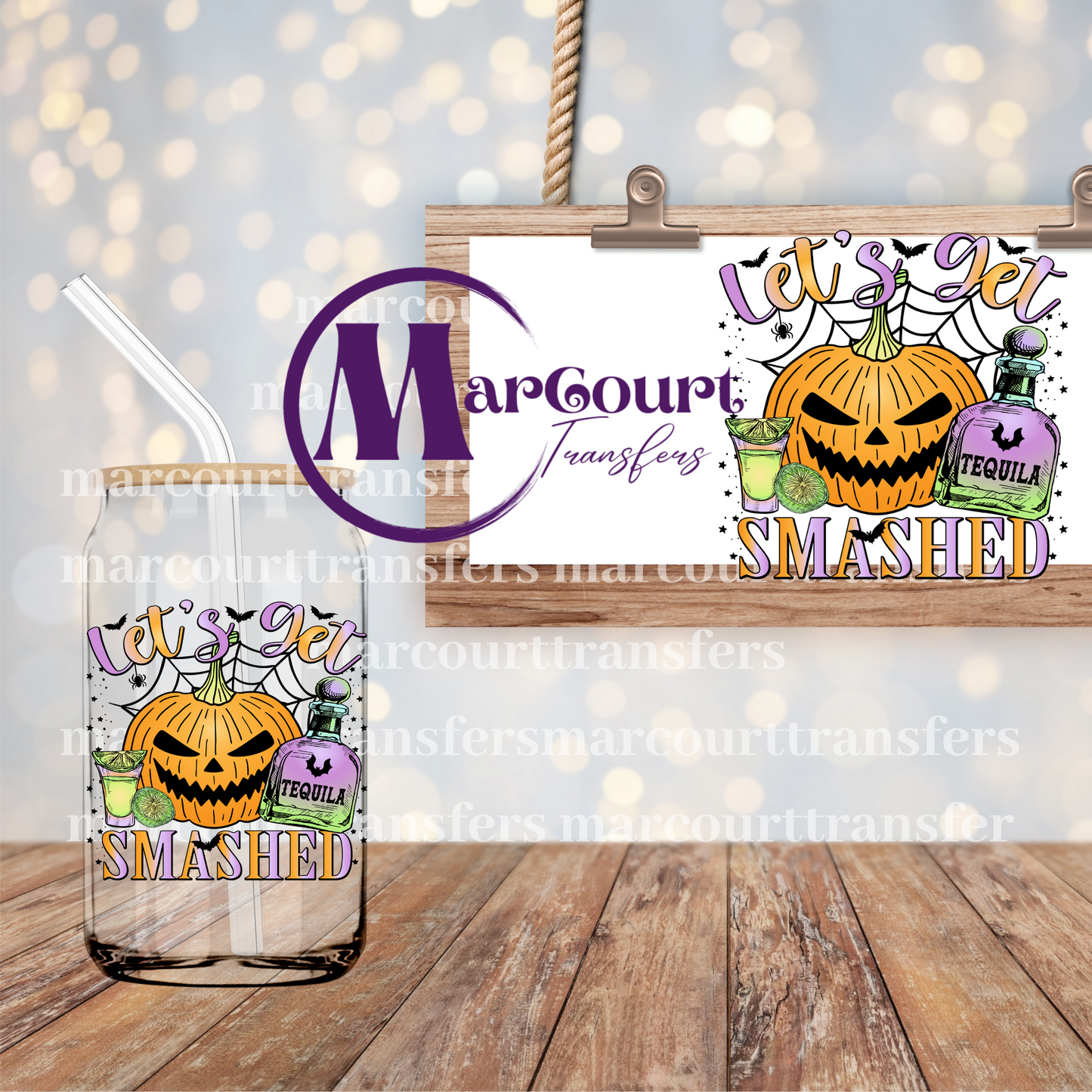 LETS GET SMASHED 2-DECAL-UV DTF CUP WRAP