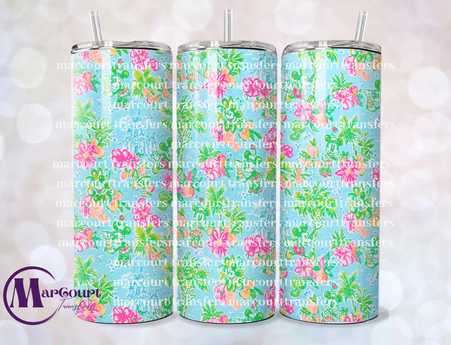 LILLY INSPIRED DISNEY-20-SKINNY TUMBLER TRANSFER