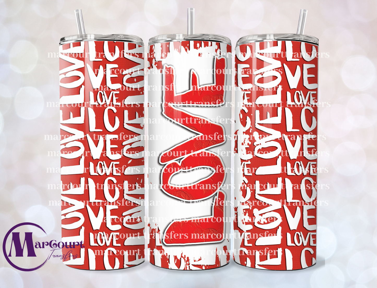 LOVE RED-20 OZ-UV DTF CUP WRAP
