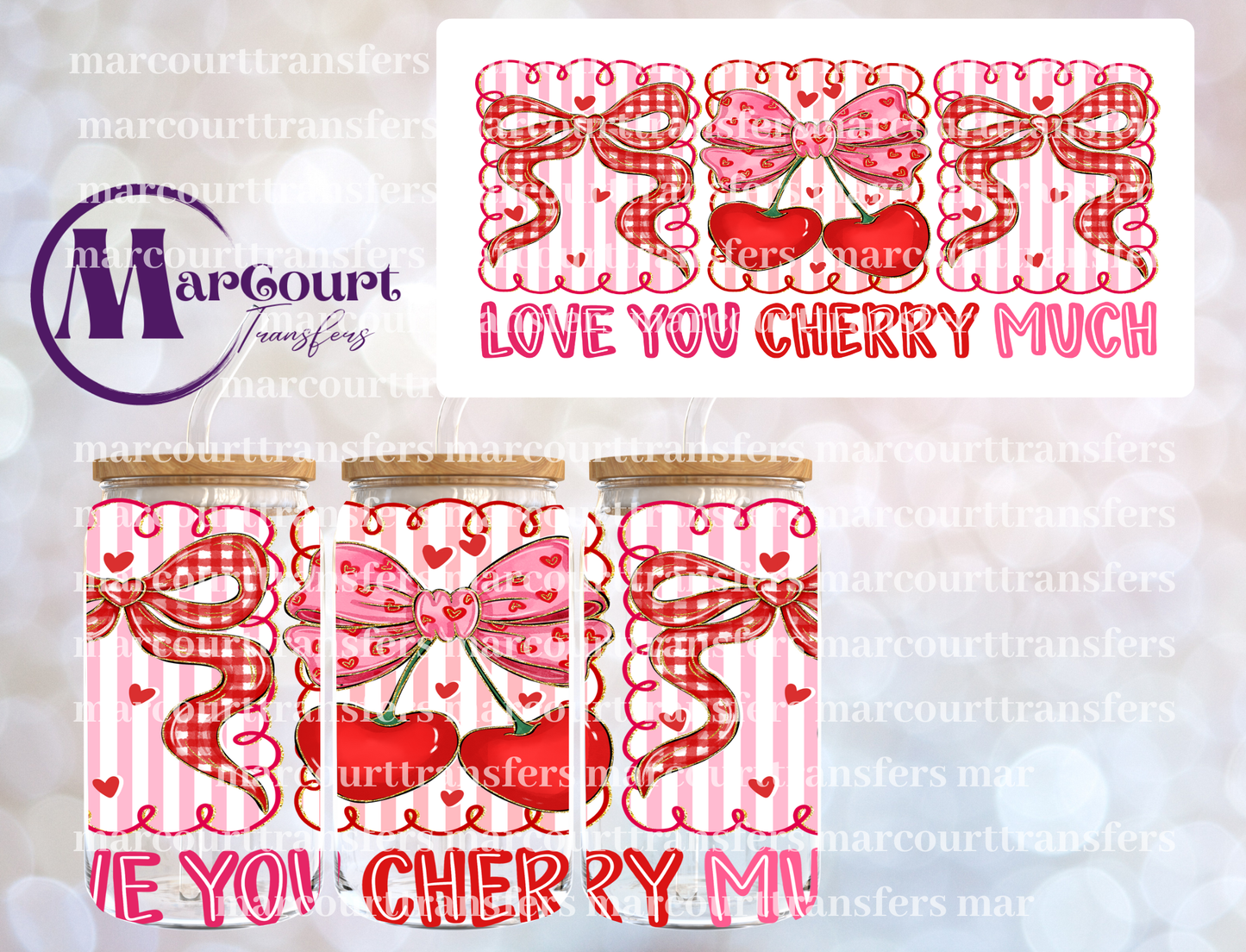 LOVE YOU CHERRY MUCH STAMPS-16 0Z-UV DTF CUP WRAP