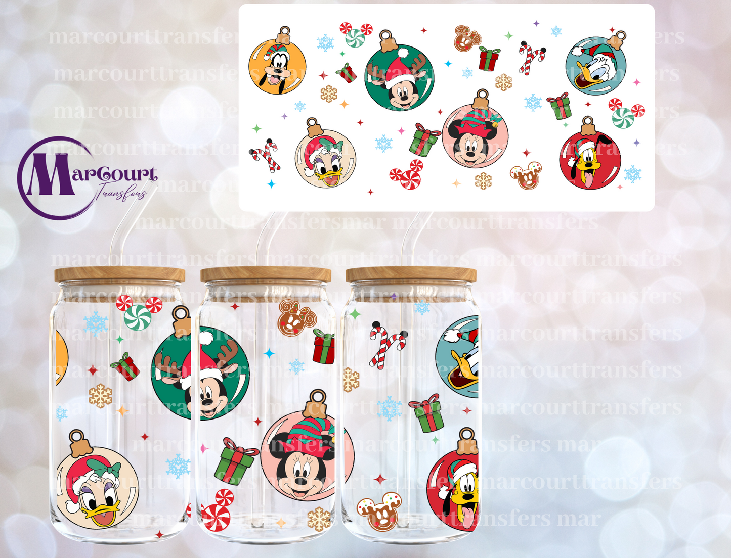MAGICAL ORNAMENTS 2 -16 0Z-UV DTF CUP WRAP