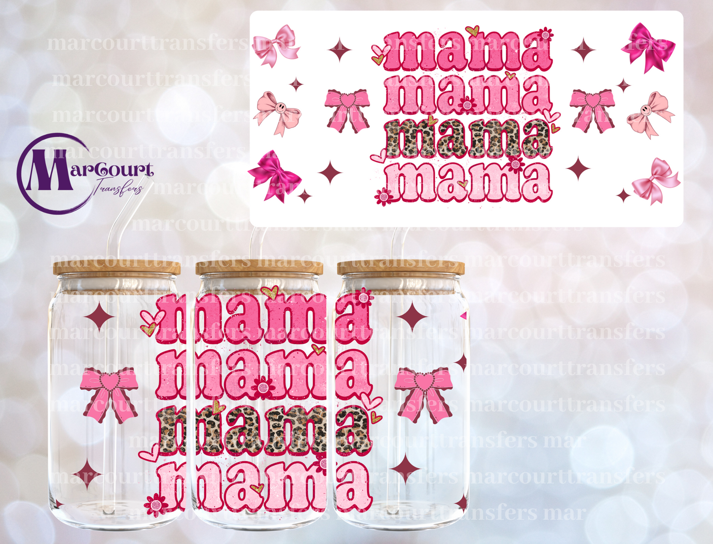 MAMA PINK COQUETTE-16 0Z-UV DTF CUP WRAP