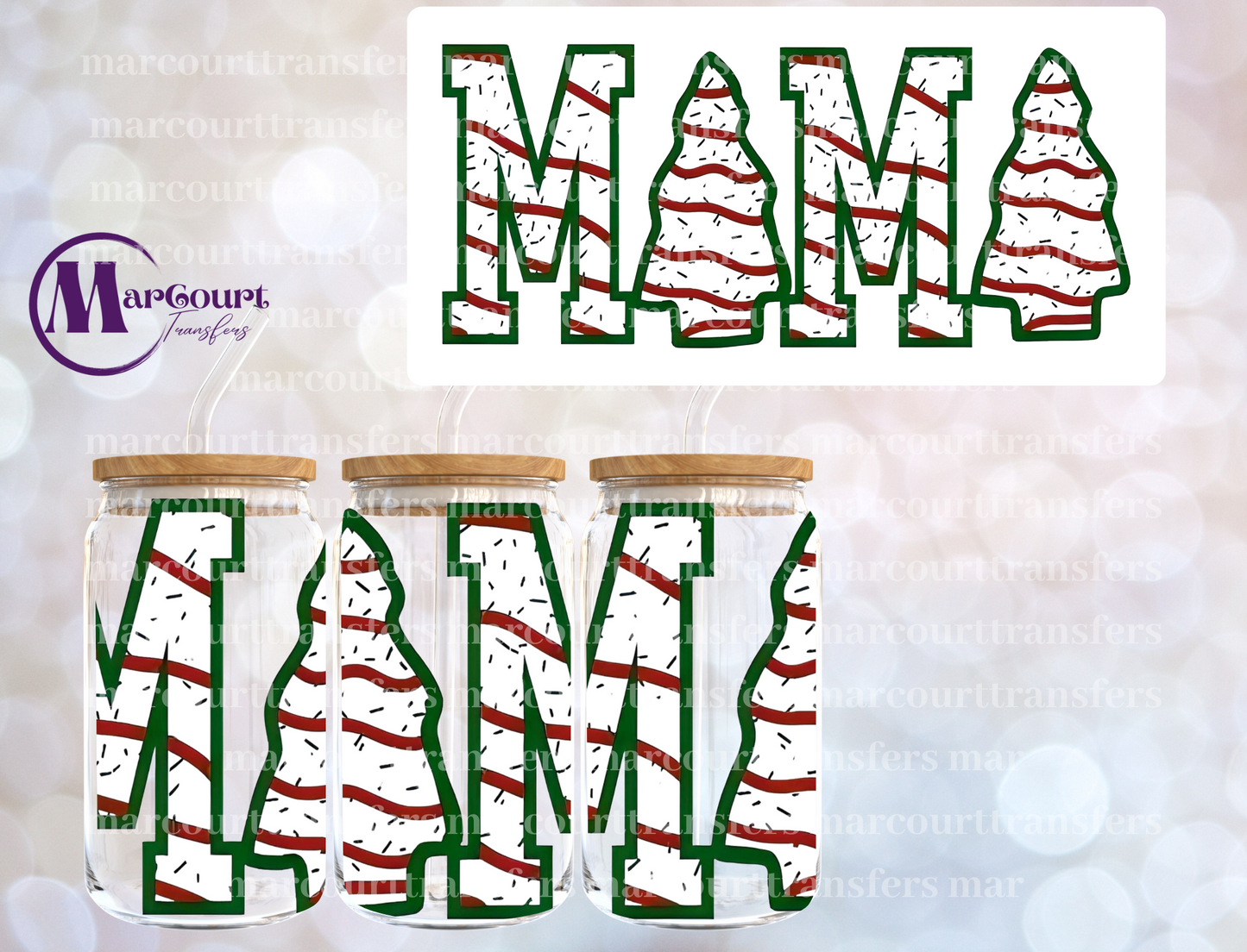 MAMA SNACK CAKES-16 0Z-UV DTF CUP WRAP