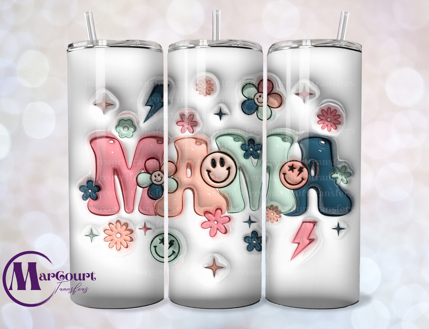 MAMA INFLATED-SKINNY TUMBLER TRANSFER (SUBLIMATION)