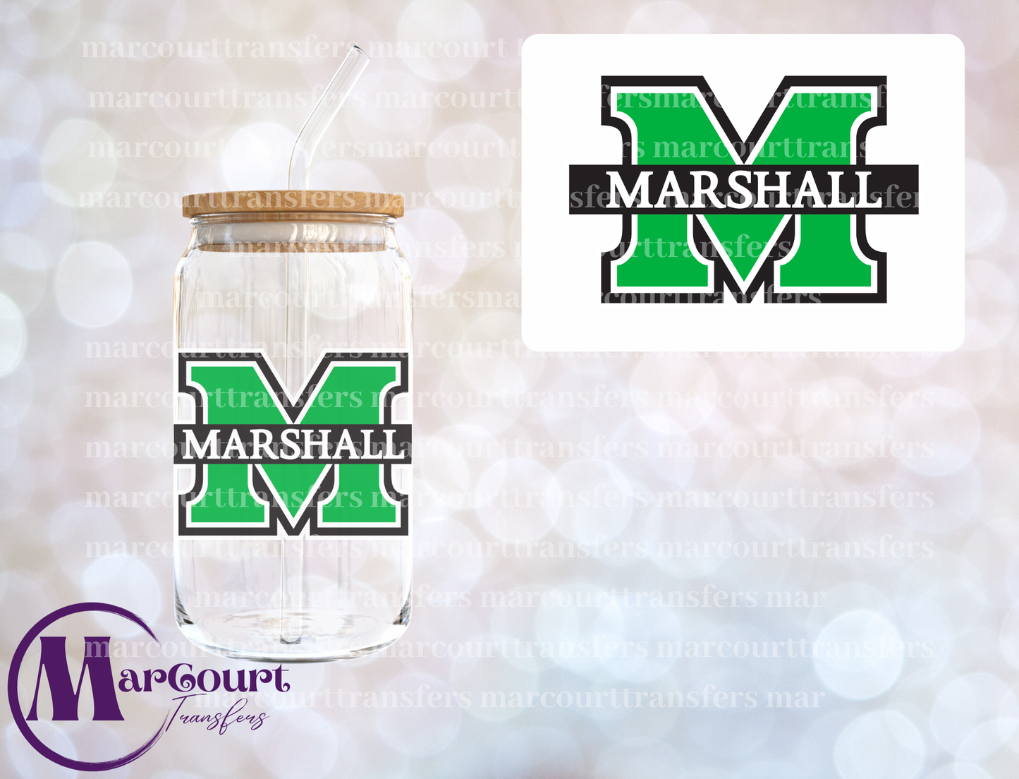 MARSHALL UNIVERSITY-DECAL-UV DTF CUP WRAP