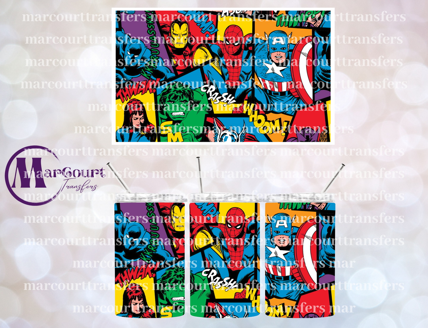 MARVEL COMICS #1-12 OZ TUMBLER SUBLIMATION
