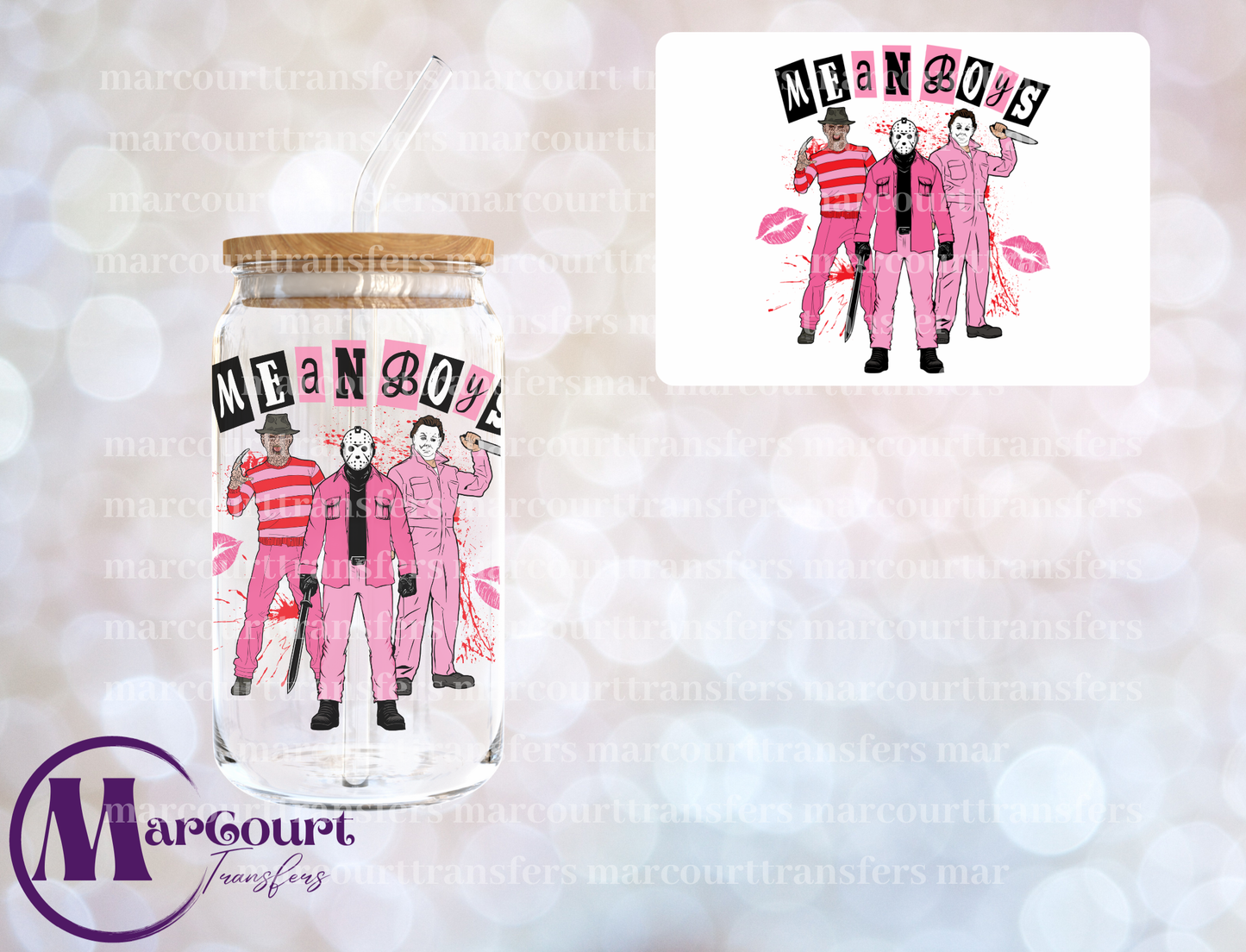 MEAN BOYS- DECAL-UV DTF CUP WRAP