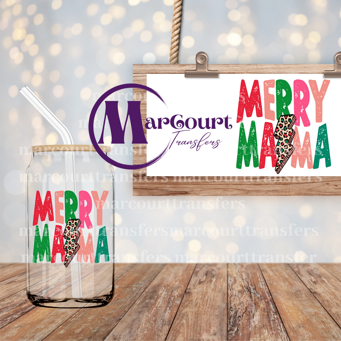 MERRY MAMA-DECAL-UV DTF CUP WRAP