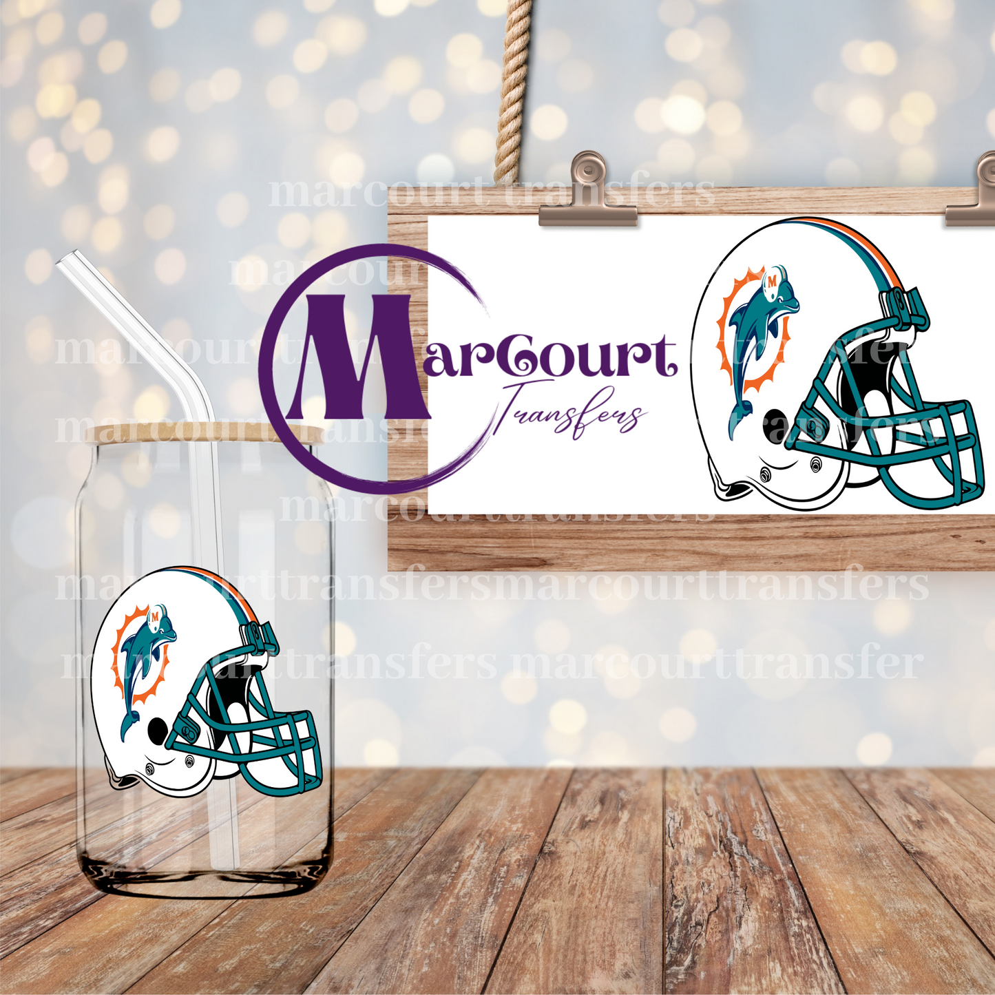 MIAMI DOLPHINS DECAL-UV DTF CUP WRAP