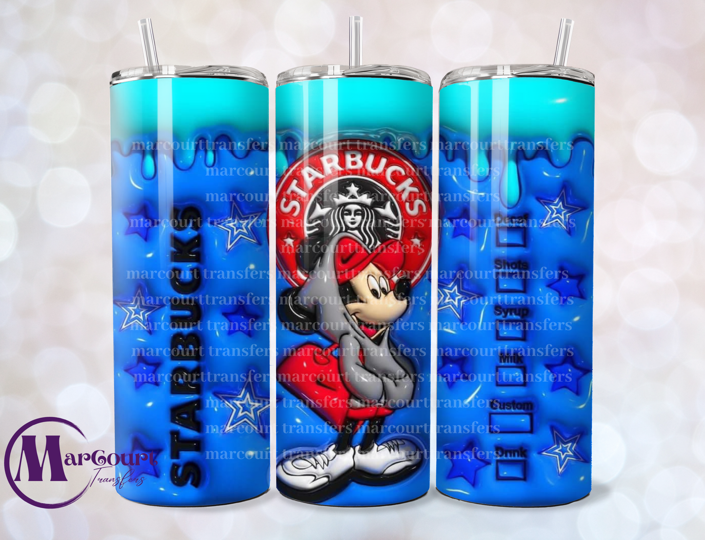 MR MOUSE STARBUCKS INFLATED-SKINNY TUMBLER TRANSFER