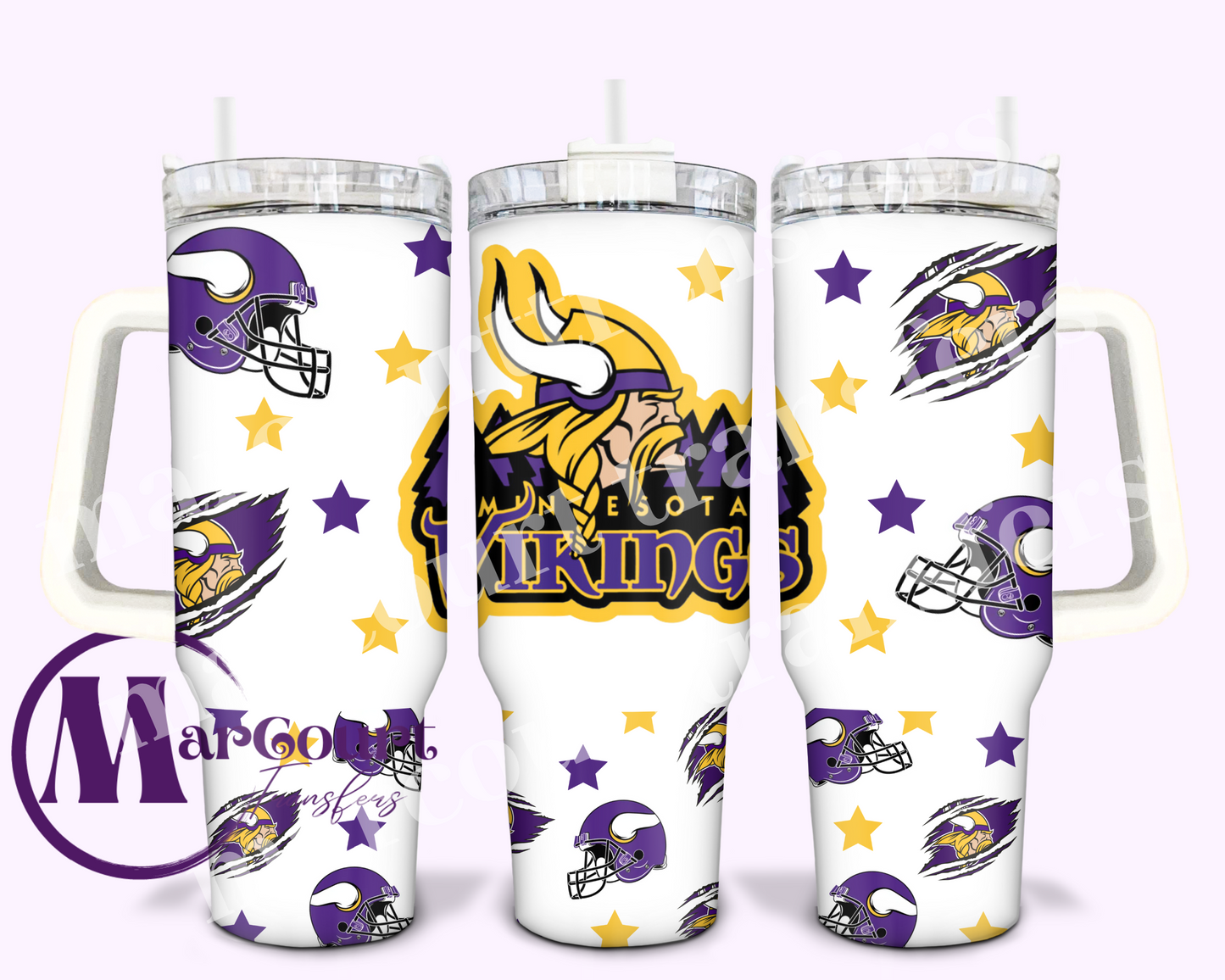 MINNESOTA VIKINGS-40 OZ-UV DTF CUP WRAP