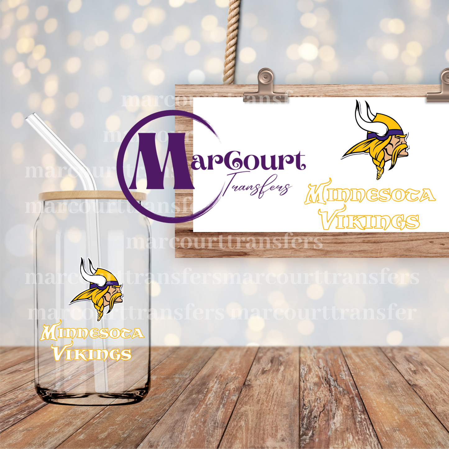MINNESOTA VIKINGS DECAL-UV DTF CUP WRAP