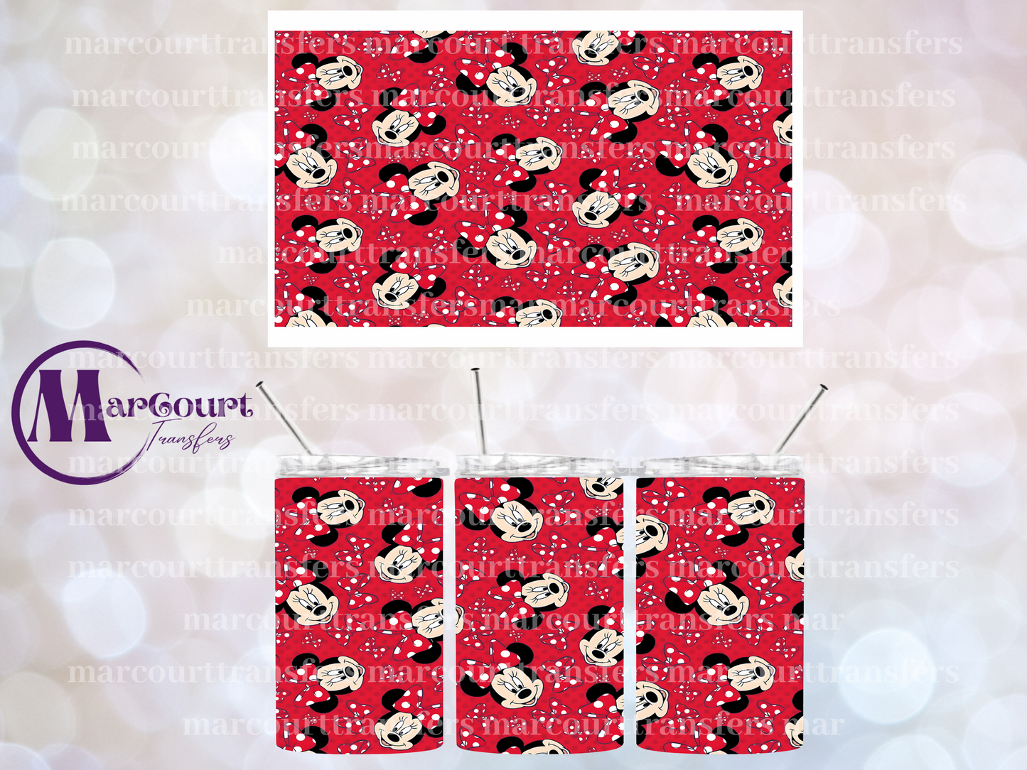 MINNIE RED-12 OZ TUMBLER SUBLIMATION