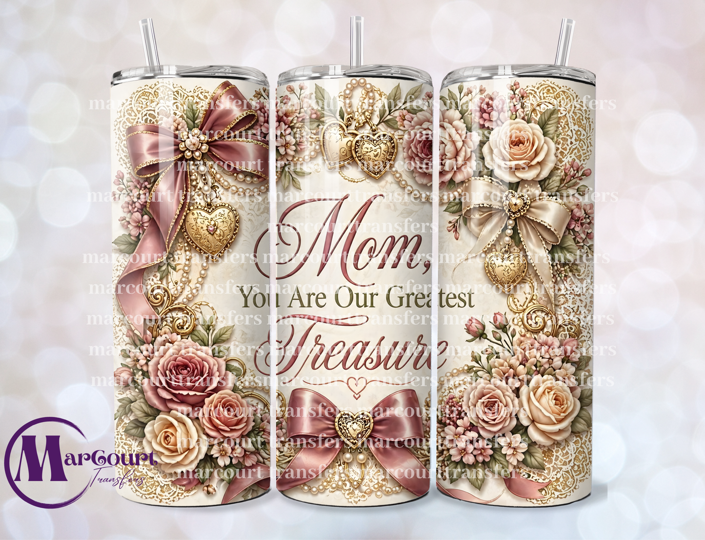 MOM YOU ARE OUR GREATEST TREASURE-20 OZ-UV DTF CUP WRAP