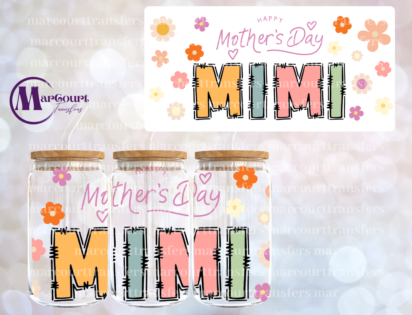 MOTHER'S DAY MIMI-16 0Z-UV DTF CUP WRAP
