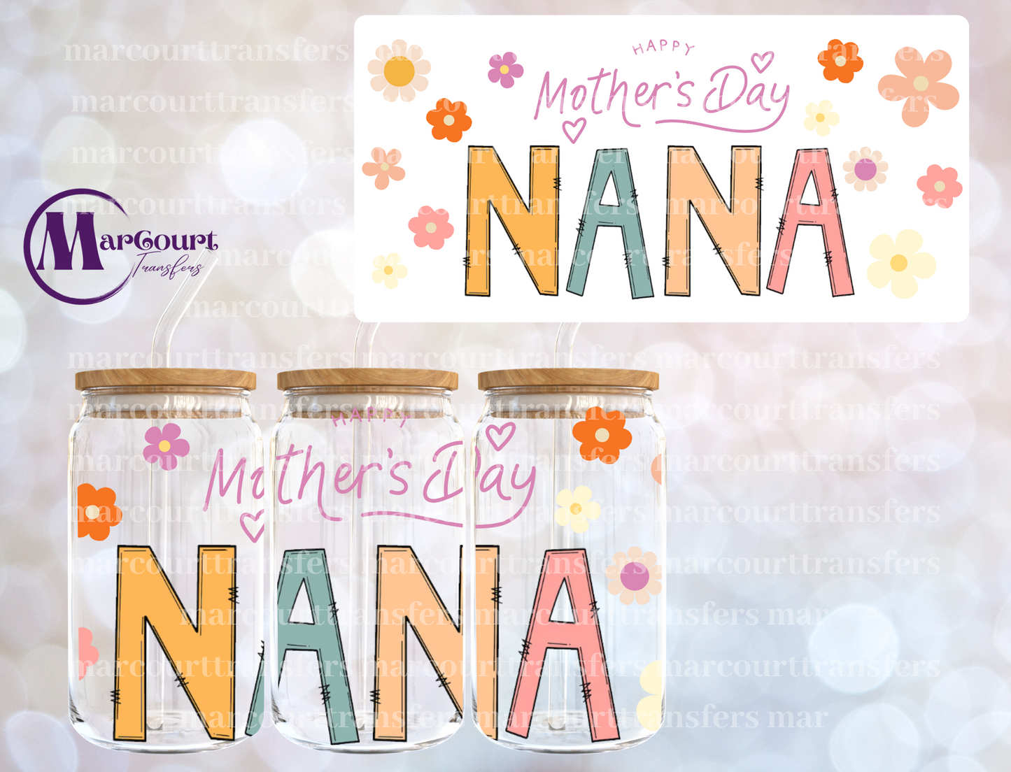 MOTHER'S DAY NANA-16 0Z-UV DTF CUP WRAP
