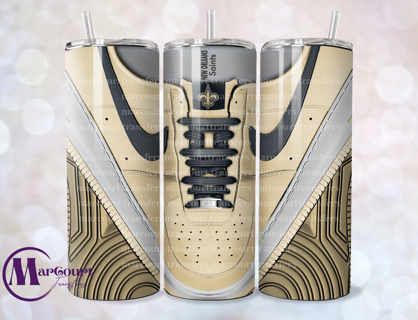 NEW ORLEANS SAINTS AIR FORCE 1-SKINNY UV DTF TRANSFER