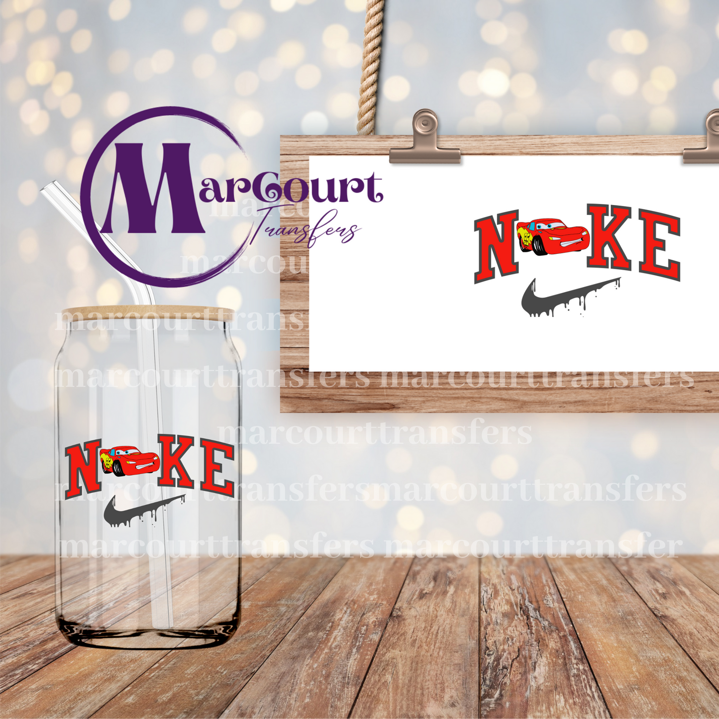 N*KE CARS DECAL-UV DTF CUP WRAP