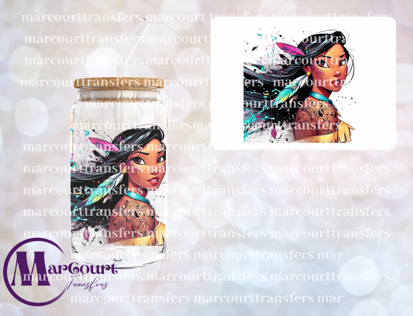 NATIVE PRINCESS-UV DTF CUP WRAP