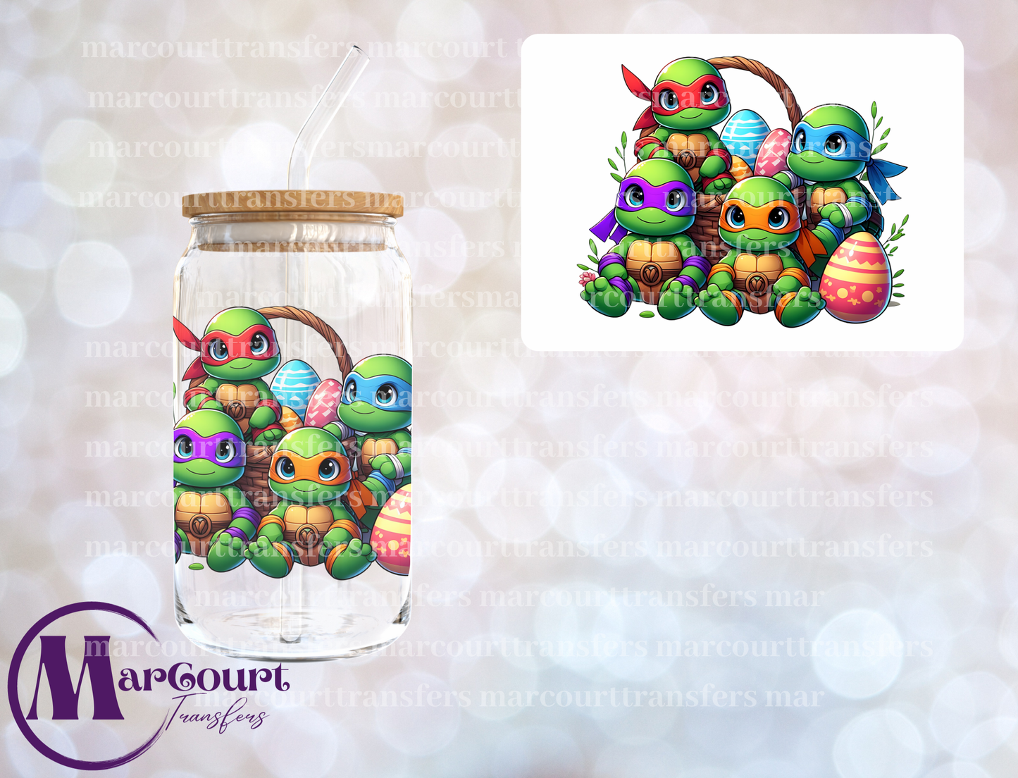 NINJA TURTLES EASTER-DECAL-UV DTF CUP WRAP