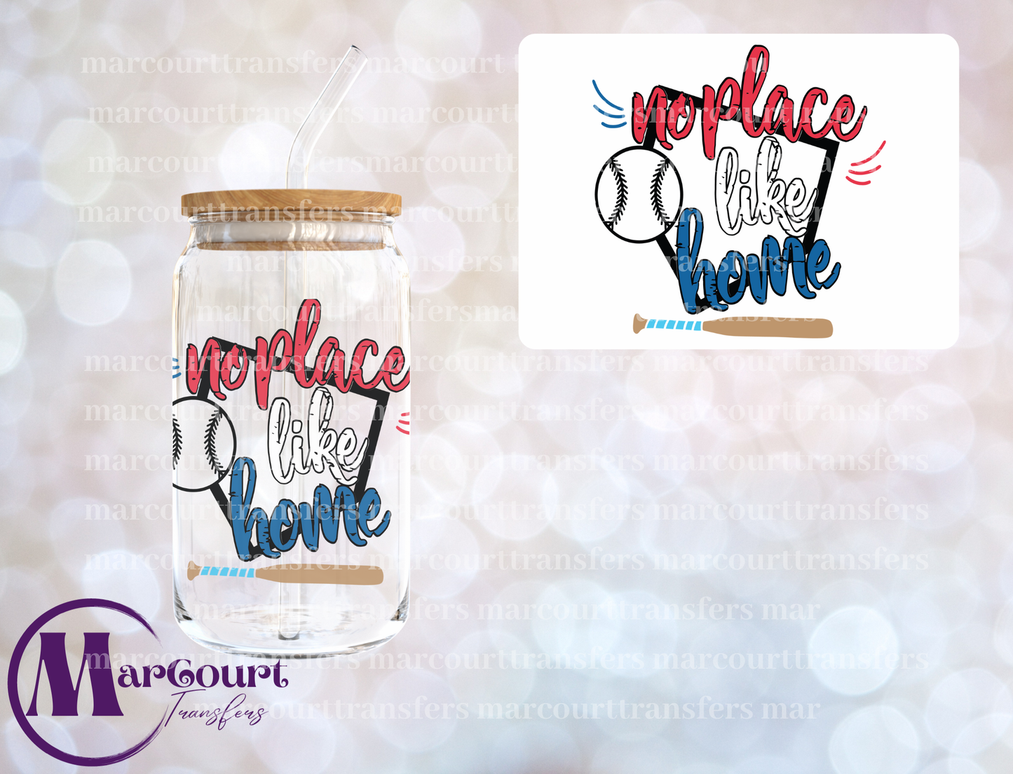 NO PLACE LIKE HOME-DECAL-UV DTF CUP WRAP