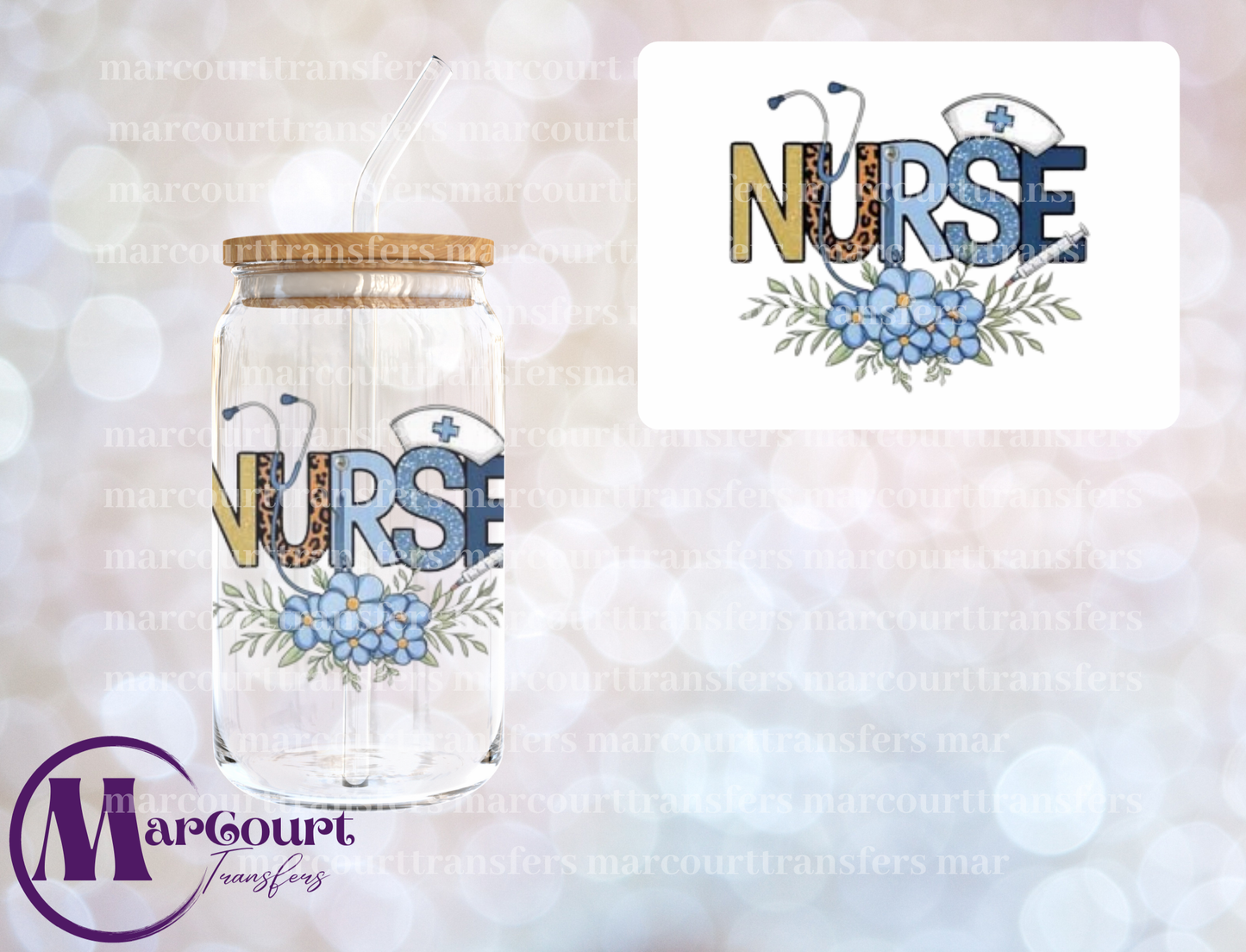 NURSE 3-DECAL-UV DTF CUP WRAP