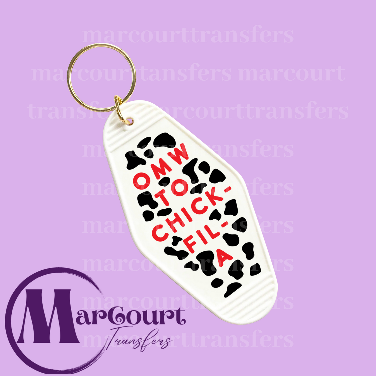 OMW TO CHIK FIL A-KEYCHAIN-DECAL-UV DTF