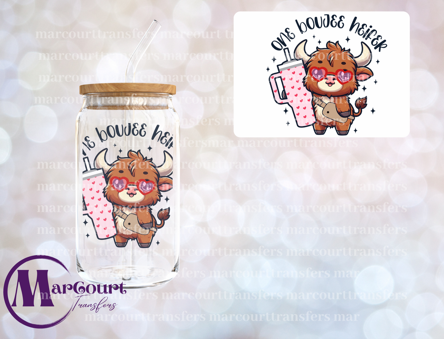 ONE BOUJEE HEIFER-DECAL-UV DTF CUP WRAP