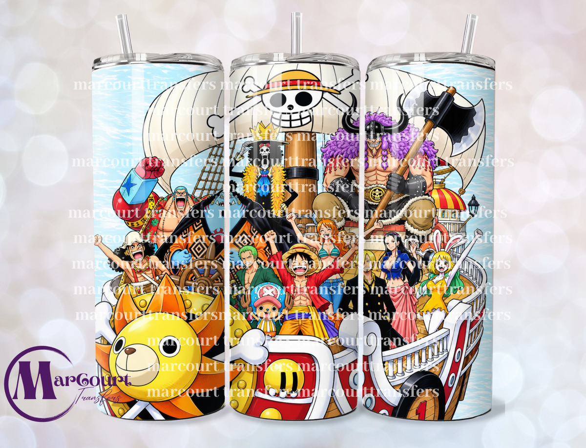 ONE PIECE ANIME 20-SKINNY TUMBLER TRANSFER (SUBLIMATION)