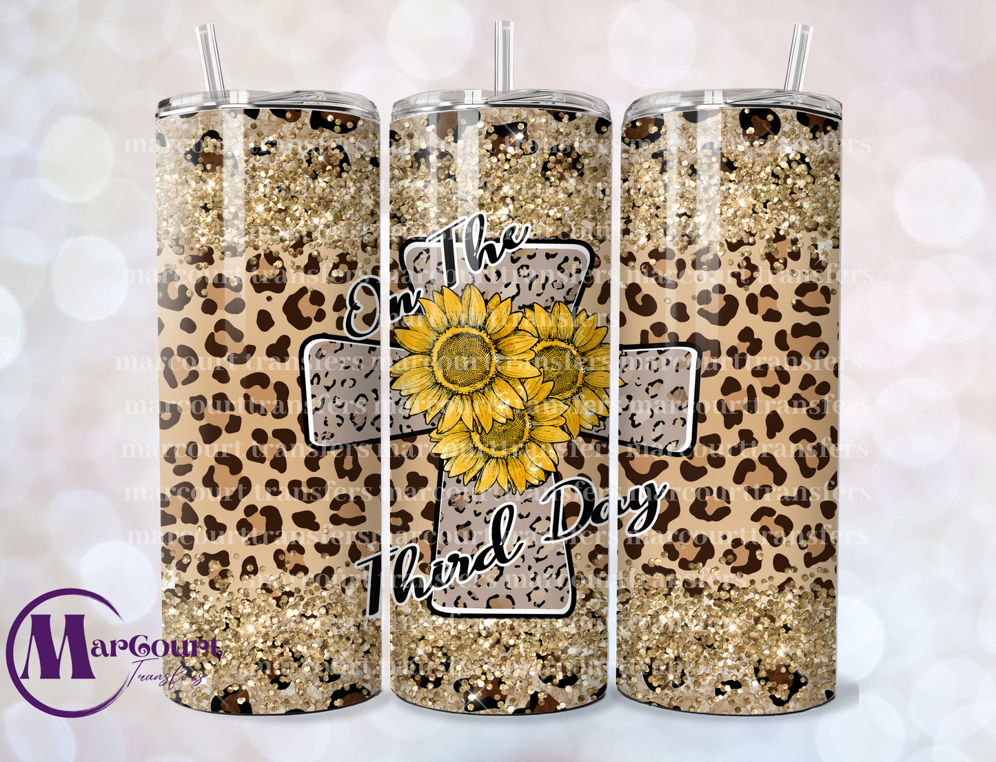 ONTHE THIRD DAY GLITTER-SKINNY TUMBLER TRANSFER (SUBLIMATION)