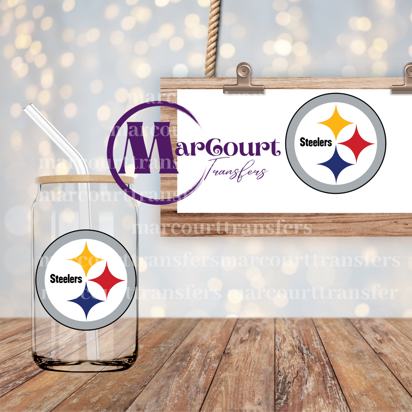 PITTSBURGH STEELERS DECAL-UV DTF CUP WRAP
