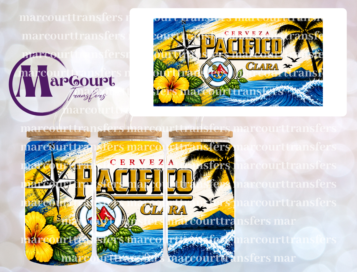 PACIFICO 3-16 0Z-UV DTF CUP WRAP