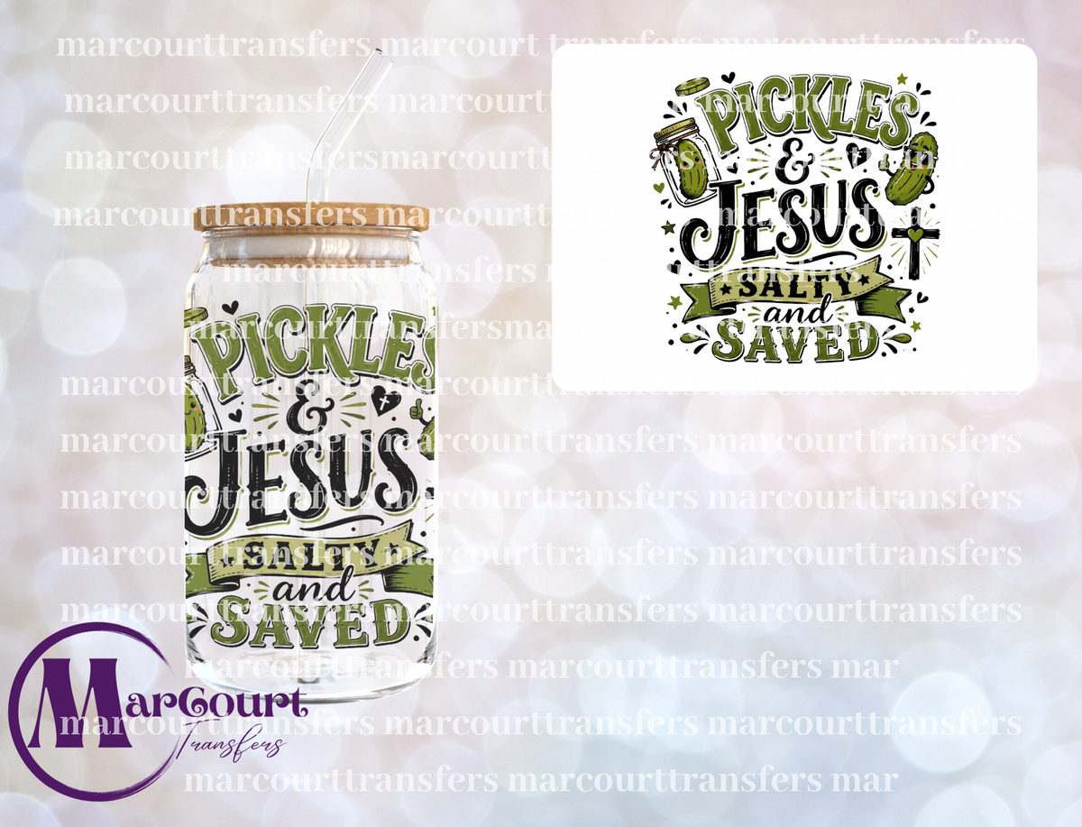 PICKLES AND JESUS SALTY AND SAVED-UV DTF CUP WRAP