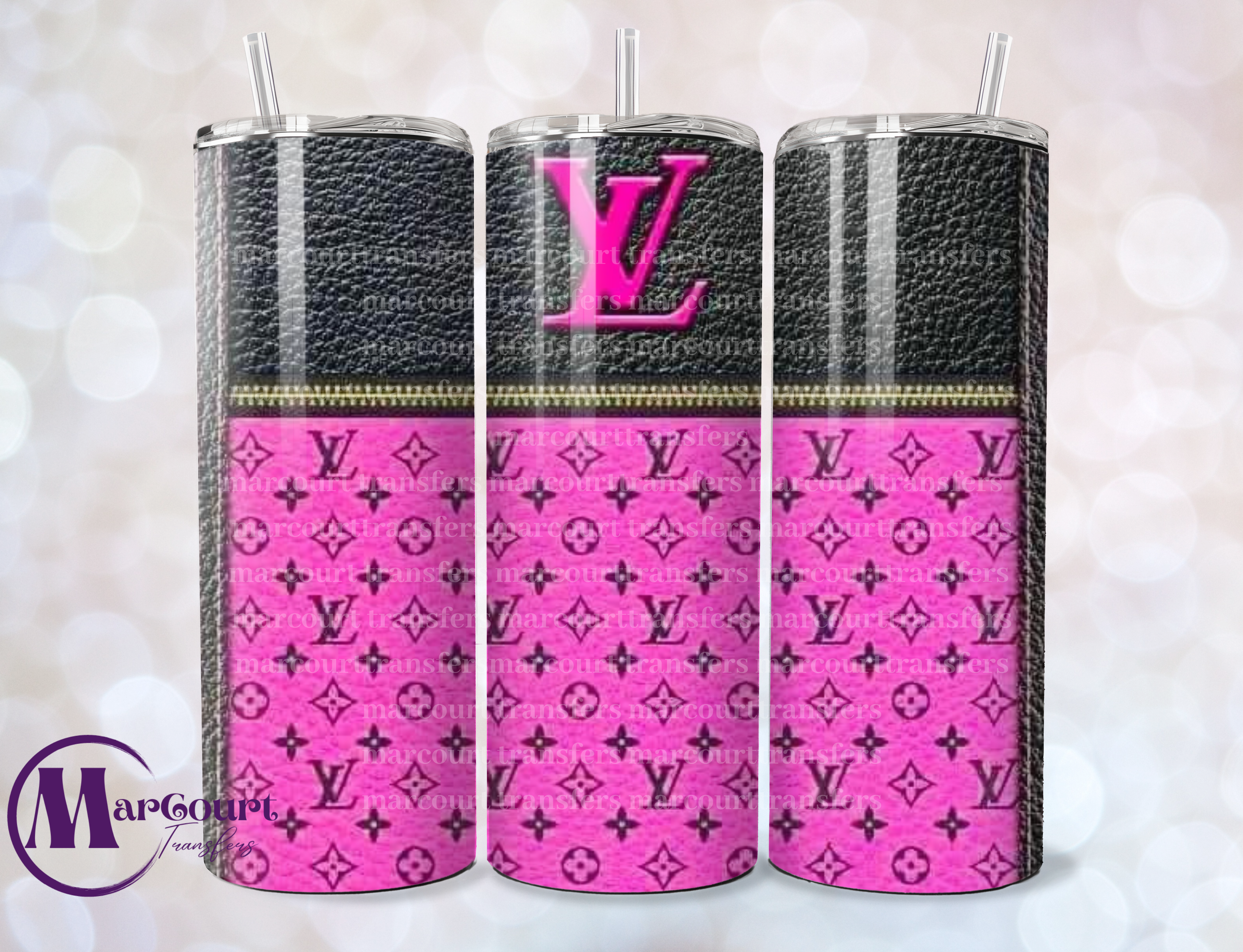 LV Pink Inspired tumbler now available 💕 Don't be caught outside