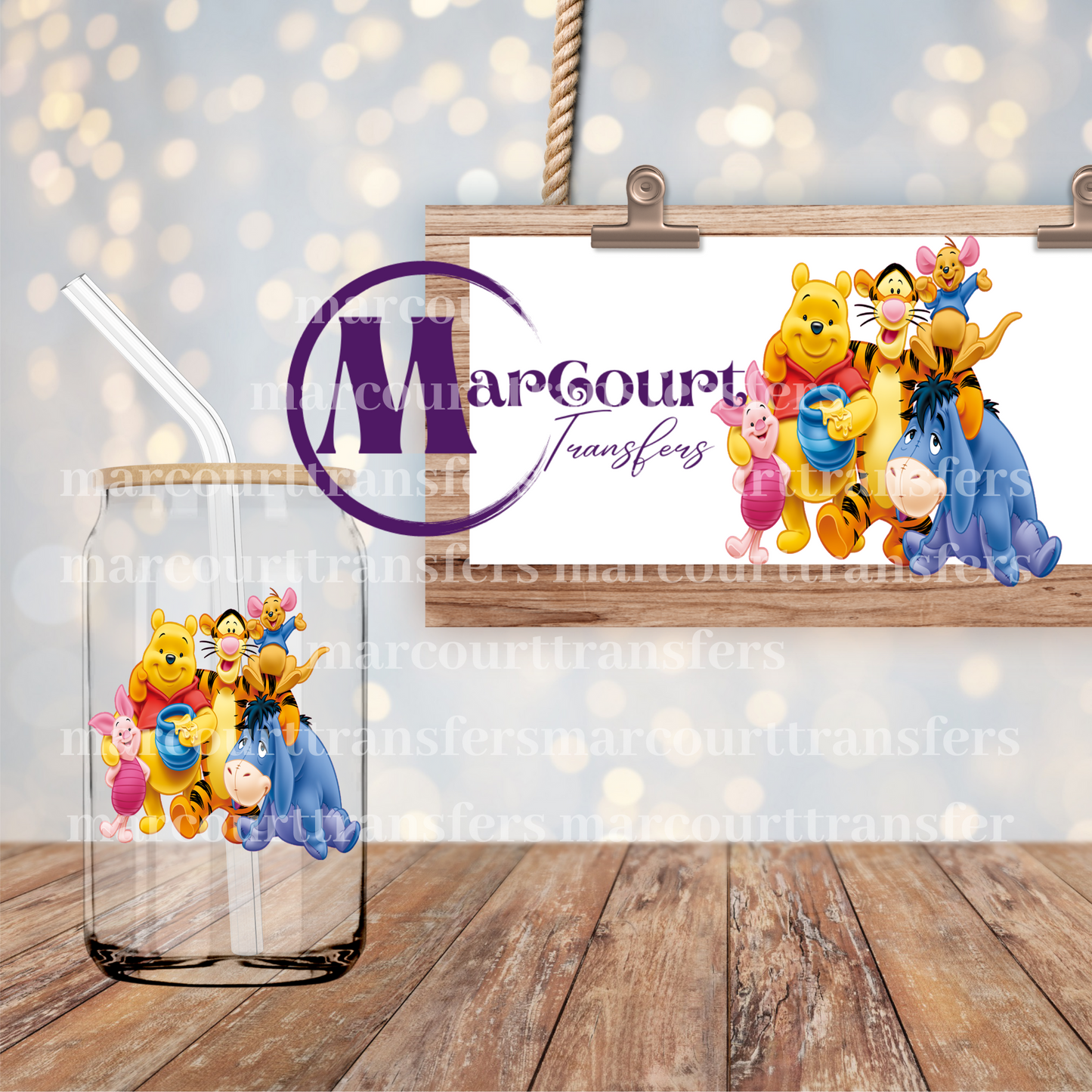 POOH AND FRIENDS-DECAL-UV DTF CUP WRAP