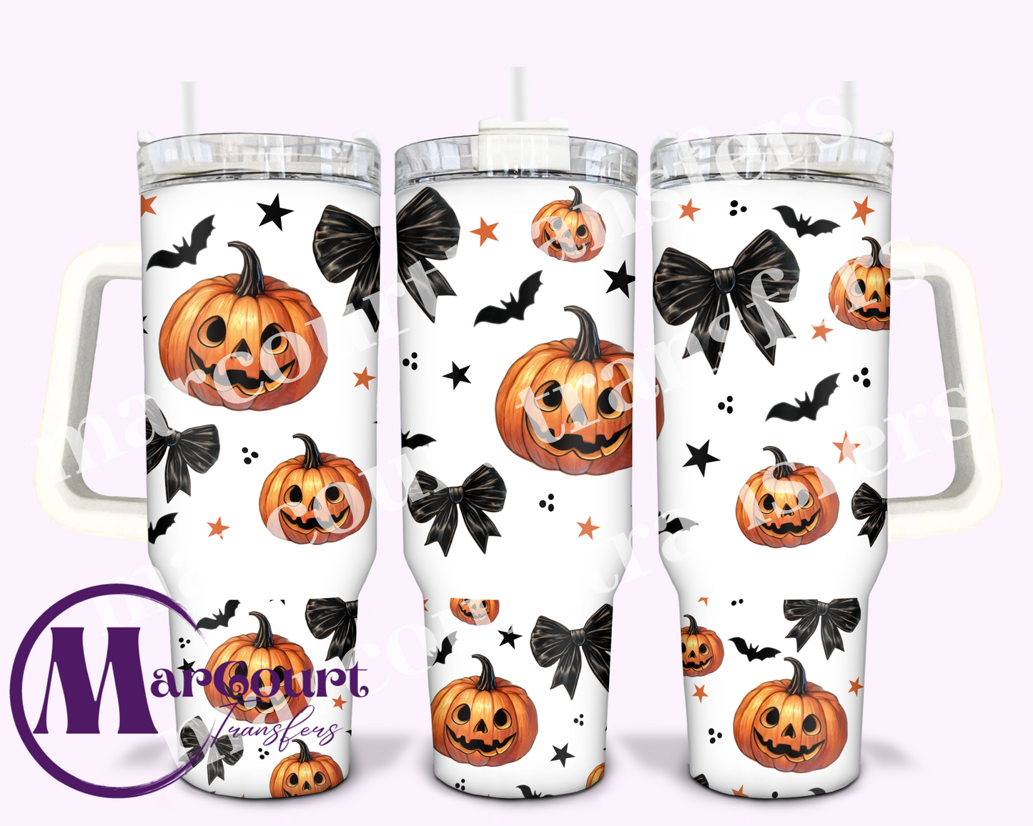 PUMPKIN COQUETTE-40 0Z-SUBLIMATION TUMBLER TRANSFER