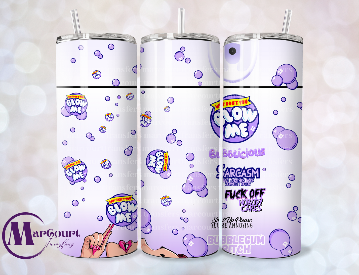 BLOW ME (PURPLE)-SKINNY TUMBLER TRANSFER