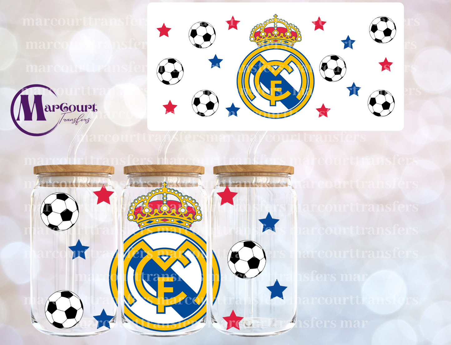 REAL MADRID (SOCCER)-16 0Z-UV DTF CUP WRAP