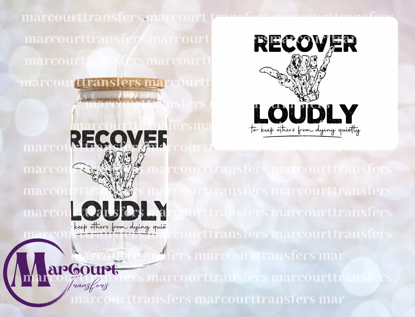 RECOVER LOUDLY-UV DTF CUP WRAP